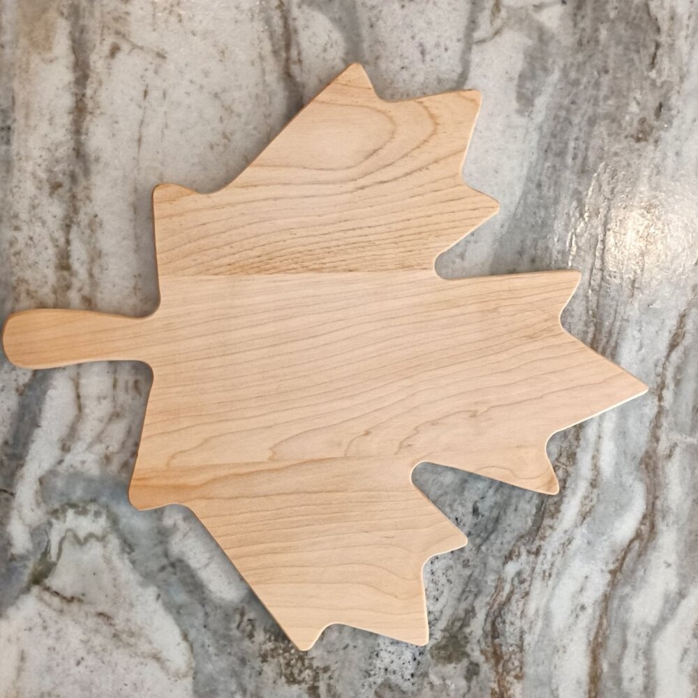Charcuterie/Cutting Board in the shape of a Maple Leaf